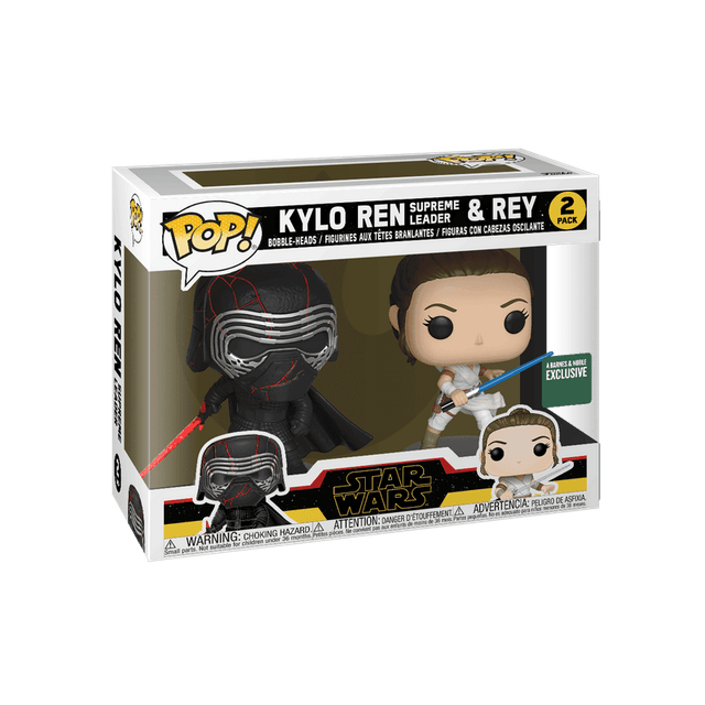 kylo ren supreme leader rey a barnes noble exclusive green background 2 pack