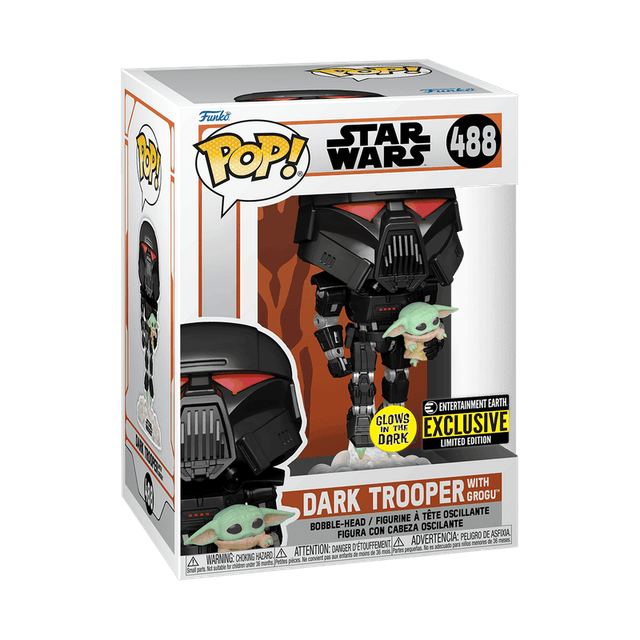 dark trooper with grogu entertainment earth exclusive glows in the 488