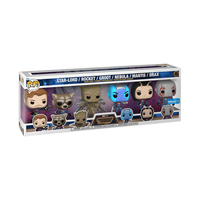 star lord rocket groot nebula mantis drax only at walmart 6 pack