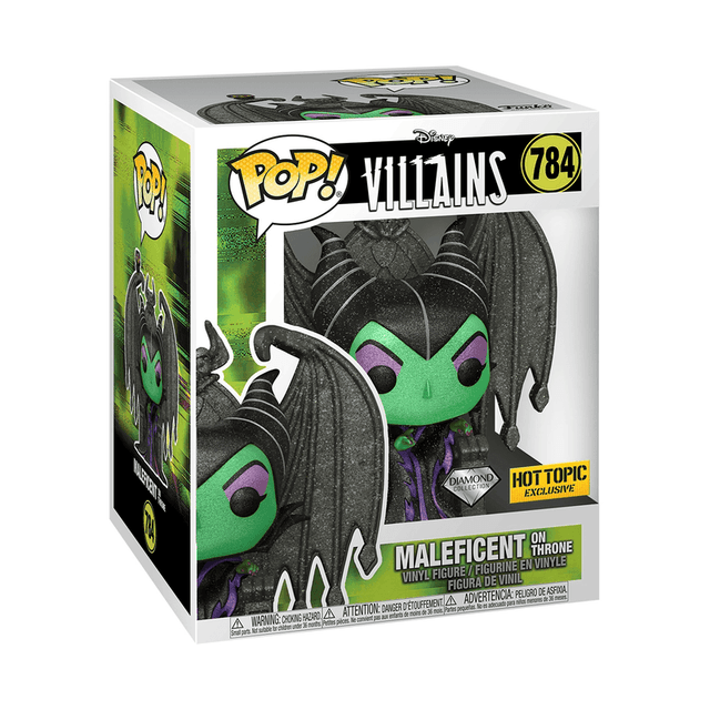 maleficent on throne hot topic yellow background diamond 784
