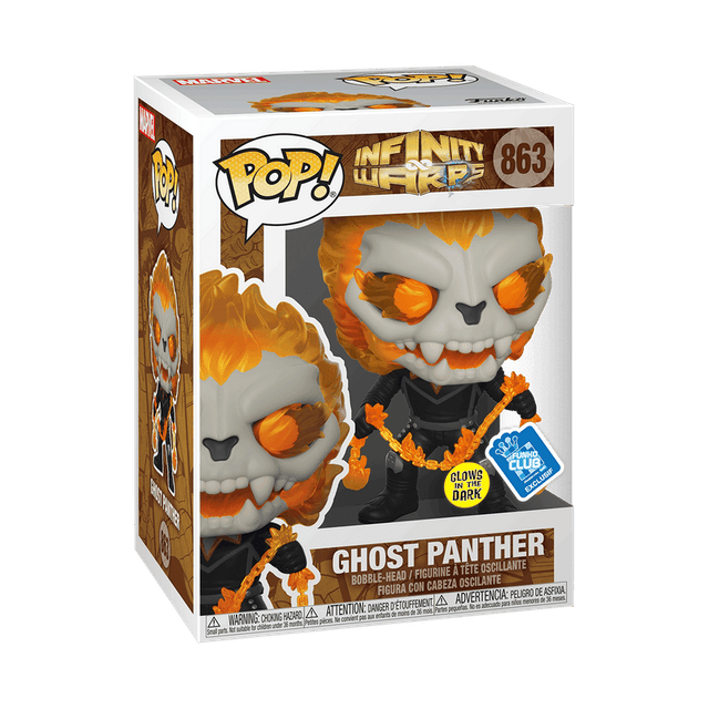 ghost panther insider club blue background glows in the dark 863