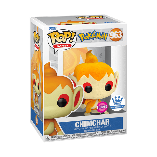 chimchar exclusive white background flocked pink 963