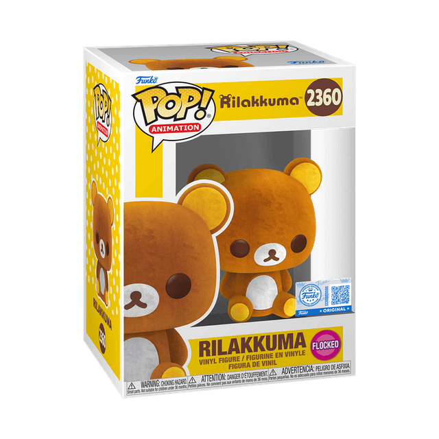 rilakkuma original blue flocked pink background 2360