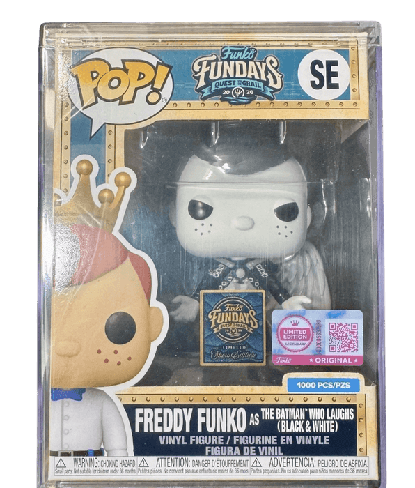 Freddy Funko as The Batman Who Laughs (Black & White) #SE Funko Pop from Funko Fundays