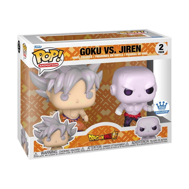 goku vs jiren exclusive white background 2 pack