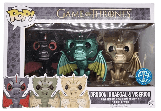 Drogon, Rhaegal, & Viserion Funko Pop from Game of Thrones