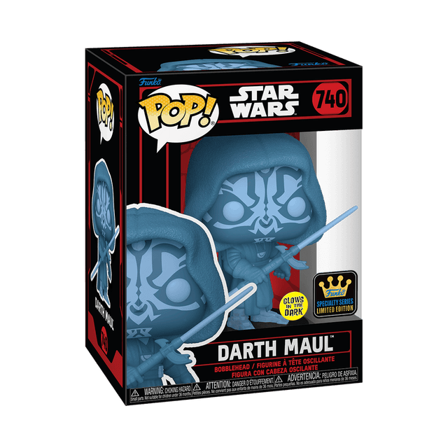 darth maul specialty series black background glows in the dark 740