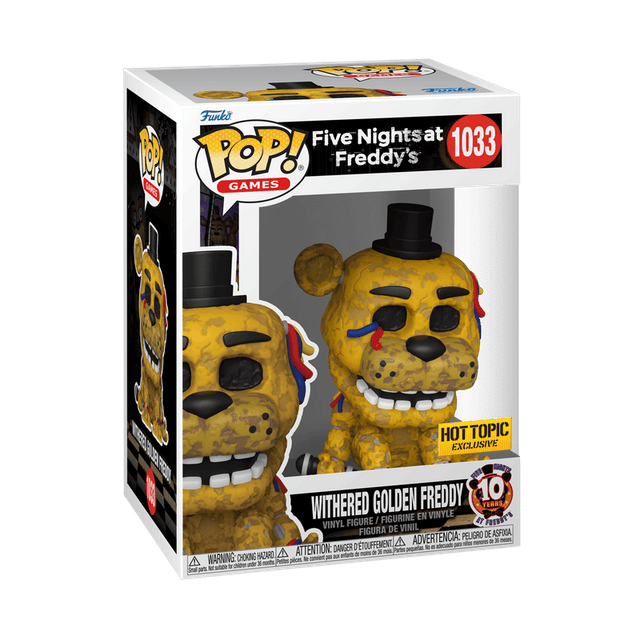withered golden freddy hot topic yellow background 1033