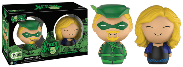 green arrow and black canary emerald city comic con 2 pack