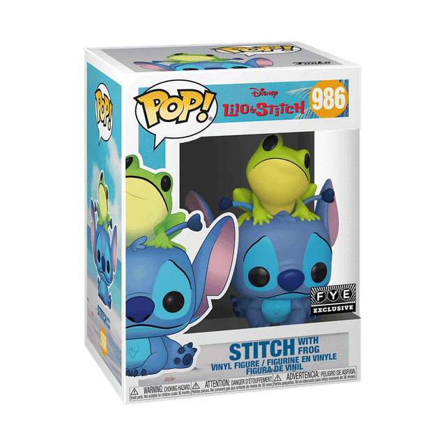stitch with frog fye exclusive black background 986