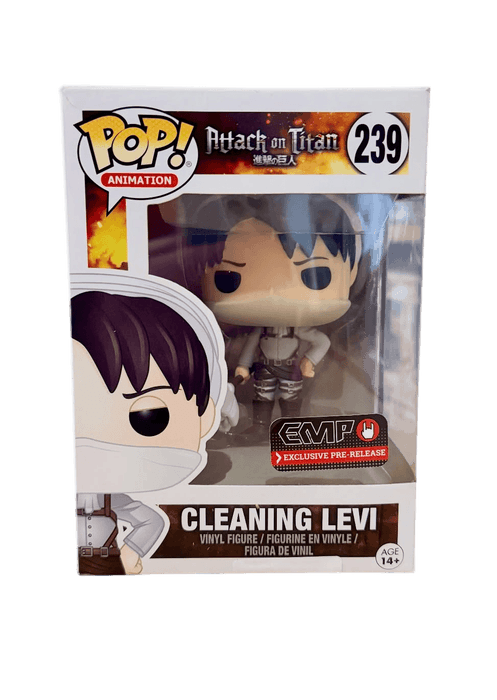 Cleaning Levi #239 Funko Pop from Attack on Titan