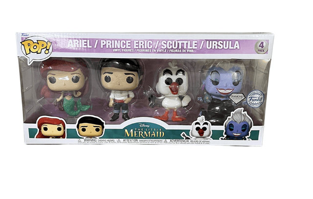 ariel prince eric scuttle ursula special edition diamond 4 pack