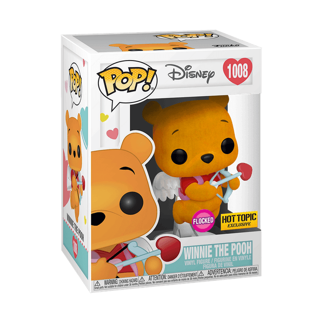 winnie the pooh hot topic yellow background flocked pink 1008