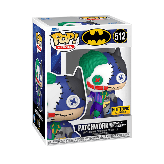 patchwork batman the joker hot topic yellow background 512