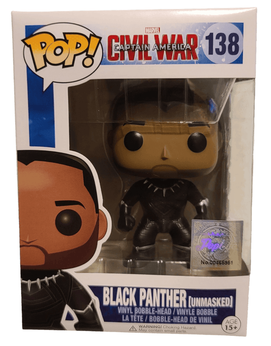black panther unmasked poplife holo 138