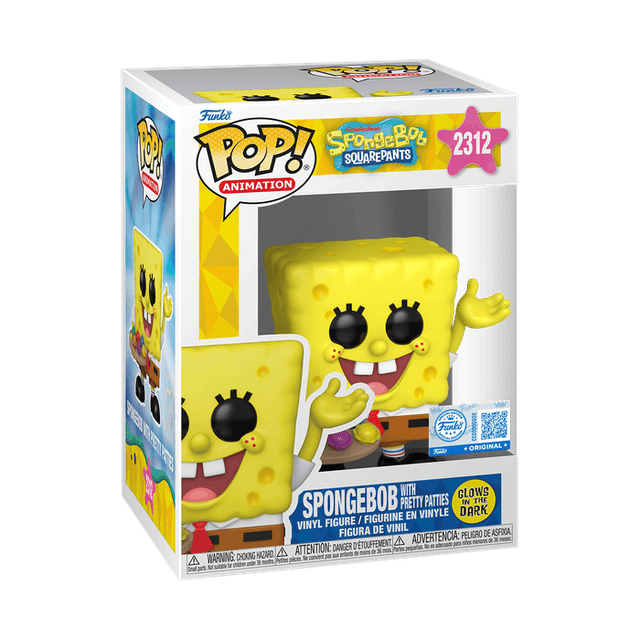 spongebob with pretty patties original blue glows in the dark 2312