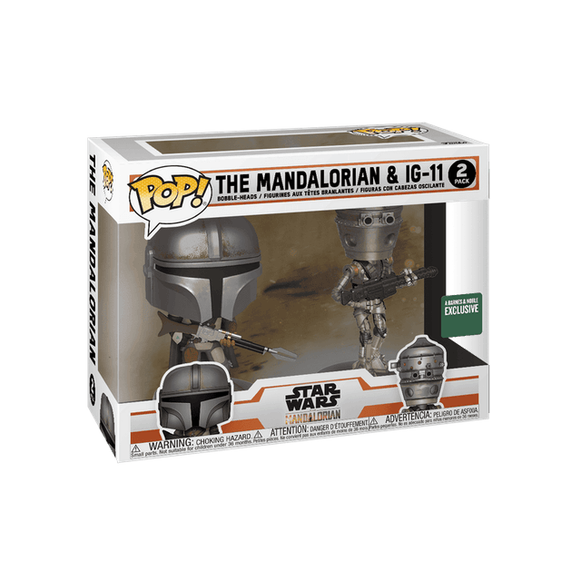 the mandalorian ig 11 a barnes noble exclusive green background 2 pack