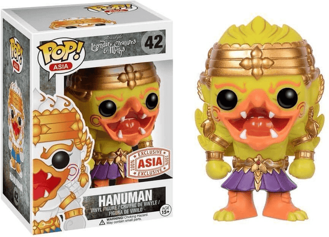 hanuman yellow and purple asia white background 42
