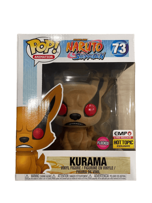 kurama hot topic yellow background emp pre release white flocked pink 73