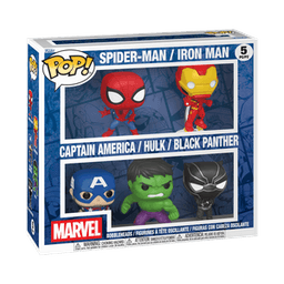 Spider-Man / IronMan Captain America / Hulk / Black Panther #5 PC/PZ Funko Pop