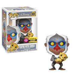 rafiki with simba entertainment earth exclusive flocked pink background 301