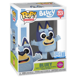 bluey jumping original blue flocked pink background 2524