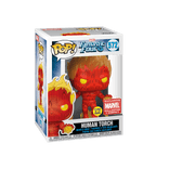 human torch marvel collector corps red glows in the dark 572
