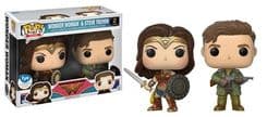 wonder woman steve trevor f y e white and blue background 2 pack