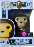 baby milo bait black background flocked pink 18