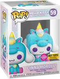 cinnamoroll hot topic yellow background flocked pink 59