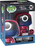 masked worker with blood splatter nft release metallic 237