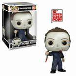 michael myers bloody specialty series brown and teal background 1155