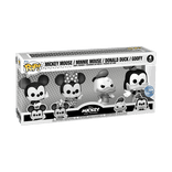 mickey mouse minnie donald duck goofy black white special edition 4 pack