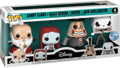 Sandy Claws / Sally Sewing / Mayor / Jack Skellington #4 PACK Funko Pop