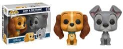 Lady & The Tramp #2 PACK Funko Pop