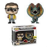 dennis nedry dilophosaurus entertainment earth exclusive 2 pack