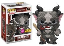 krampus hot topic yellow background flocked pink 14