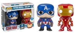 captain america iron man f y e white and blue background 2 pack