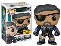 deathstroke unmasked hot topic yellow background 211