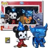 sorcerer mickey and chernabog metallic san diego disney 2 pack