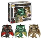 drogon rhaegal viserion metallic gamestop power to the players 3 pack