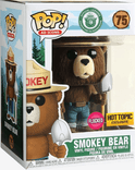 smokey bear hot topic yellow background flocked pink 75