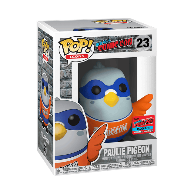 paulie pigeon orange blue new york comic con 23