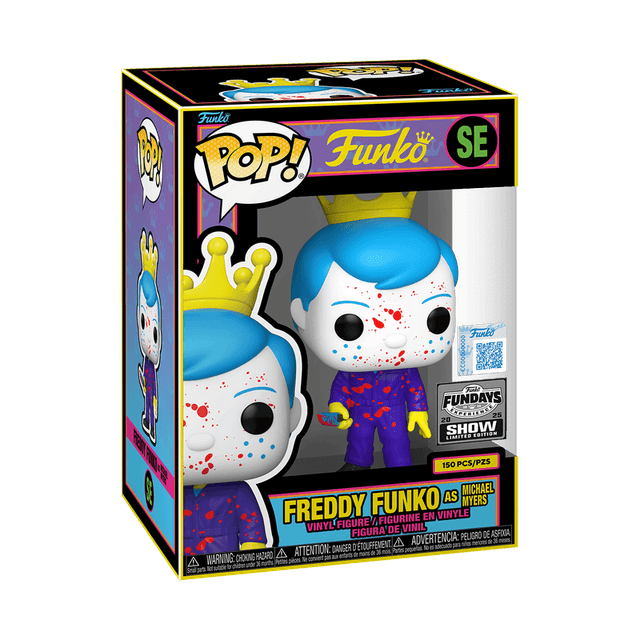 freddy as michael myers blacklight fundays show qr code