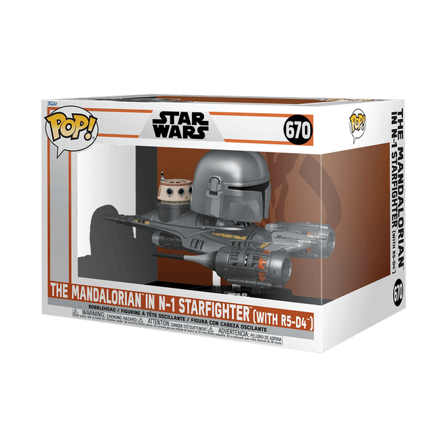 the mandalorian in n 1 starfighter with r5 d4 670