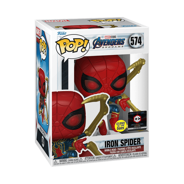 iron spider cc chalice collectibles black background glows in the dark 574