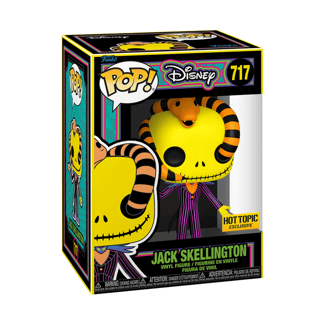 jack skellington blacklight hot topic yellow background 717