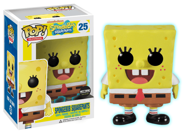 spongebob squarepants hot topic 25th anniversary glows in the dark 25