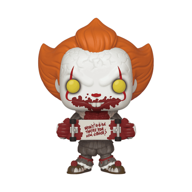 pennywise with skateboard hot topic yellow background 778