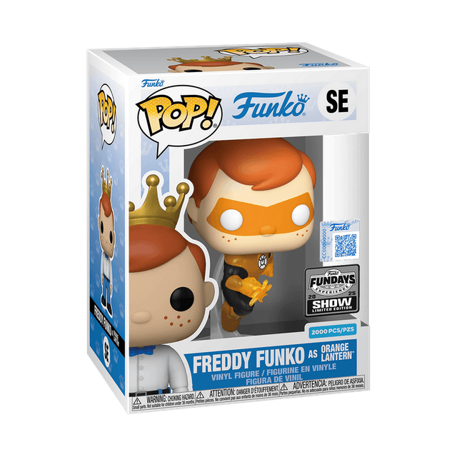 freddy as orange lantern fundays show qr code
